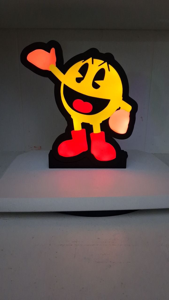 Pacman LED light box – custom 3D printed – Lit Layer Creations